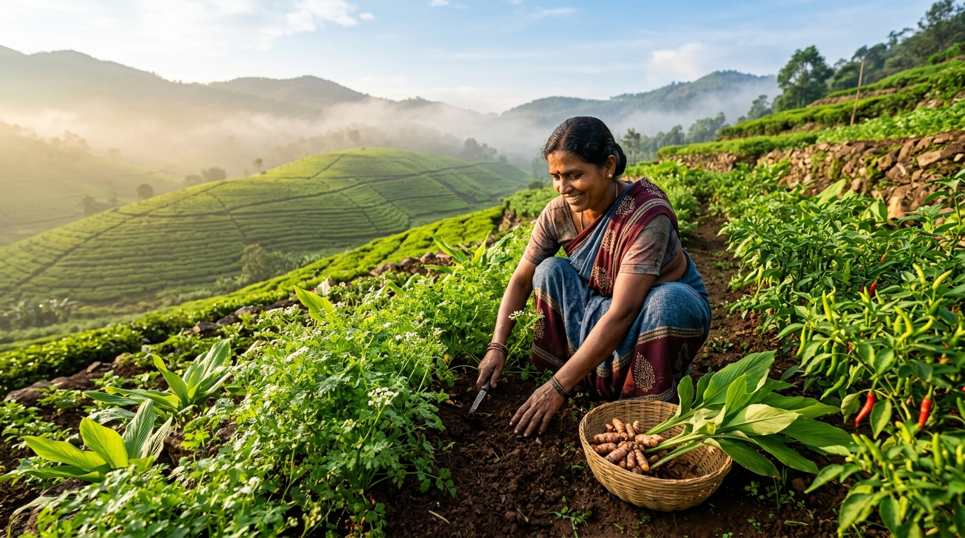 Organic Spice Farm and Harvest