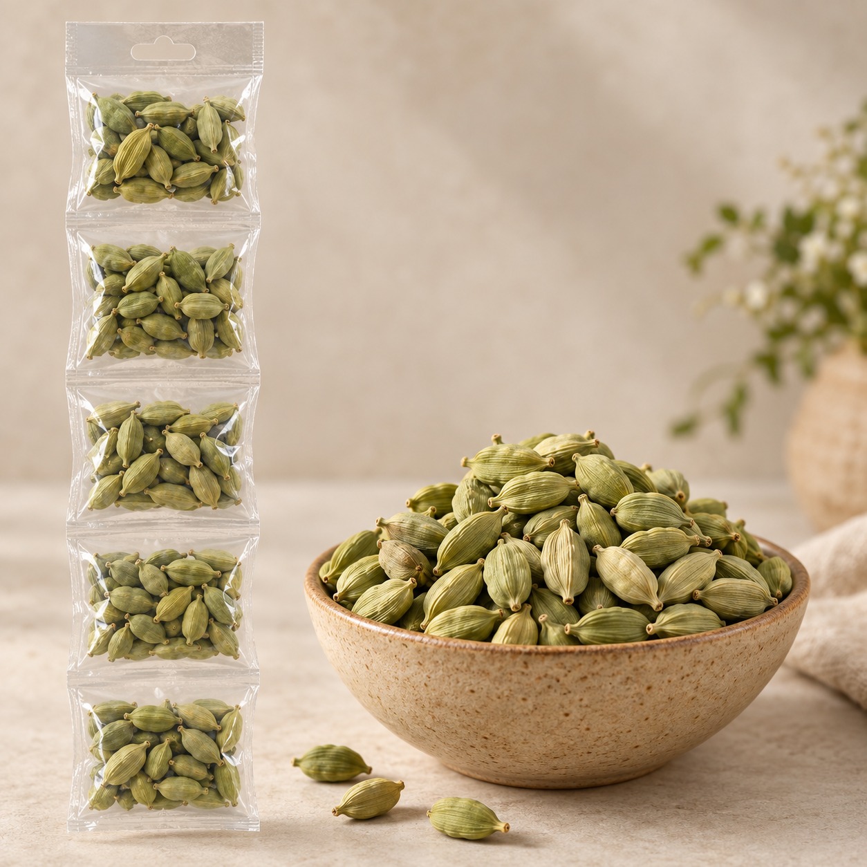 Elaichi (Green Cardamom) — Hanging Strip Pouches