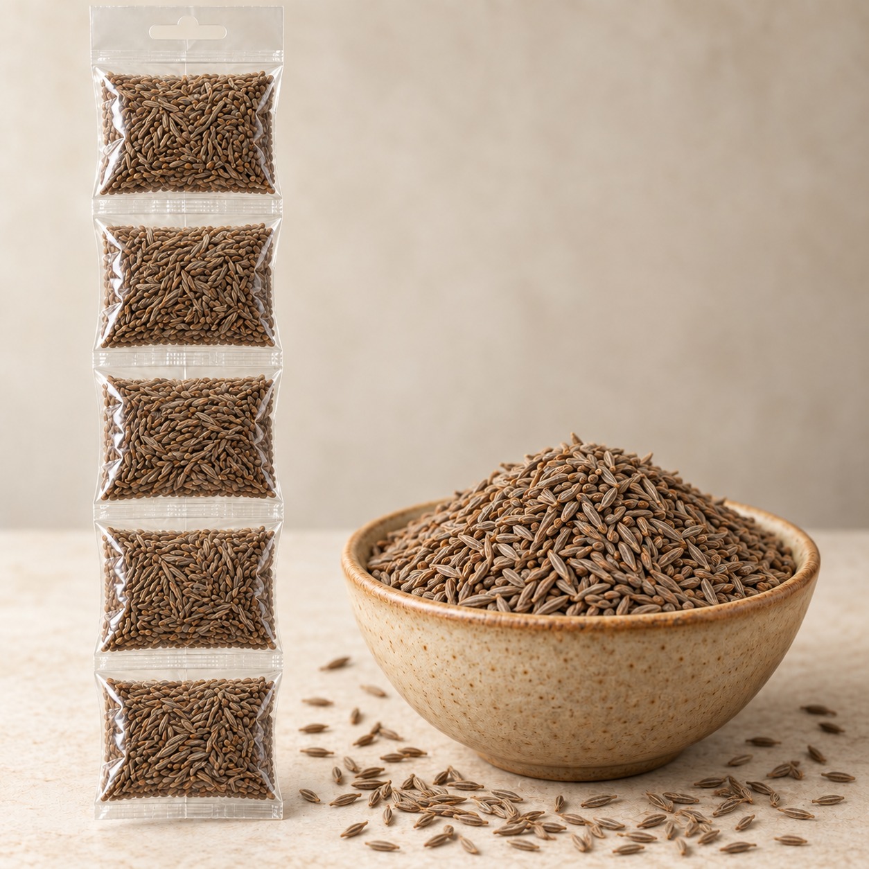 Jeeru (Cumin Seeds) — Hanging Strip Pouches